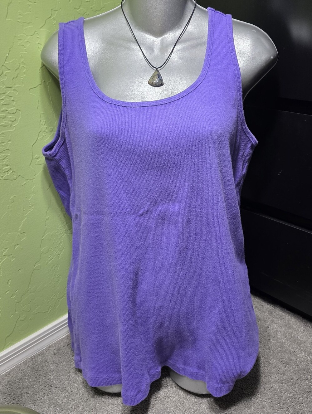 Lane Bryant Purple Ribbed Tank Top Size 18 / 20